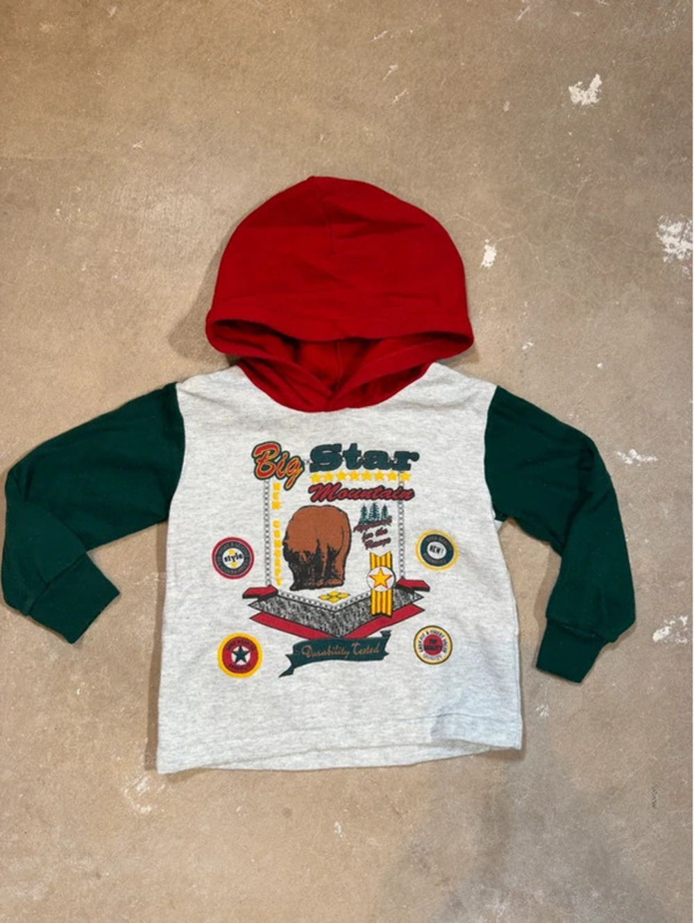 Vintage 1990s Single Stitch Colorblock Sweatshirt Size 3